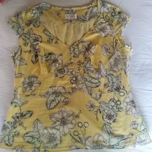LOFT Yellow floral top